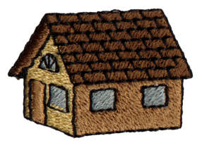 Embroidery Design: Little House<br>1.62" x 1.1"