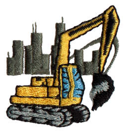 Embroidery Design: Digger<br>1.46" x 1.48"