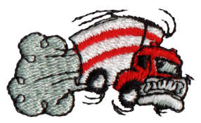 Embroidery Design: Moving Truck<br>1.63" x 0.93"