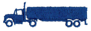 Embroidery Design: Transport Truck<br>1.8" x 0.55"