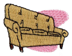Embroidery Design: Sofa<br>1.58" x 1.27"