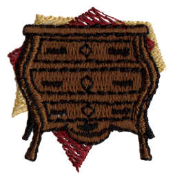 Embroidery Design: Three Drawer Dresser<br>1.44" x 1.5"