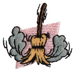 Embroidery Design: Broom<br>1.48" x 1.39"