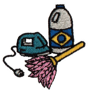 Embroidery Design: Cleaning Items<br>1.68" x 1.71"