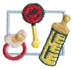 Embroidery Design: Baby Things<br>1.47" x 1.32"