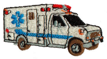 Embroidery Design: Ambulance<br>2.06" x 1.09"