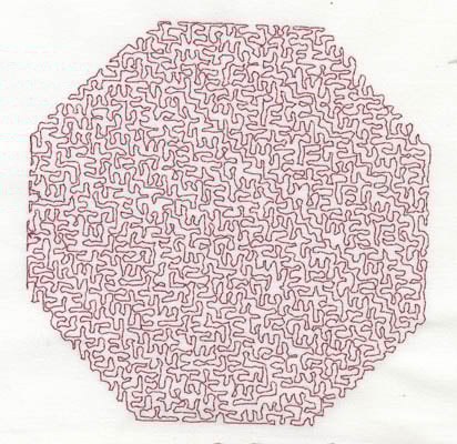 Embroidery Design: Stipple Octagon High<br>4.88w X 4.88h