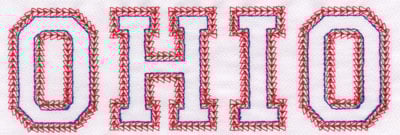 Embroidery Design: Ohio Name<br>2.15" x 6.40" | Embroidery Legacy Embroidery Design: Ohio Name<br>2.15" x 6.40"