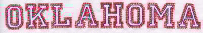 Embroidery Design: Oklahoma Name<br>1.12" x 8.03"