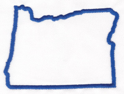 Embroidery Design: Oregon Outline<br>2.57" x 3.39"