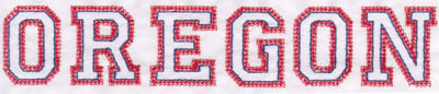 Embroidery Design: Oregon Name<br>1.52" x 7.96"