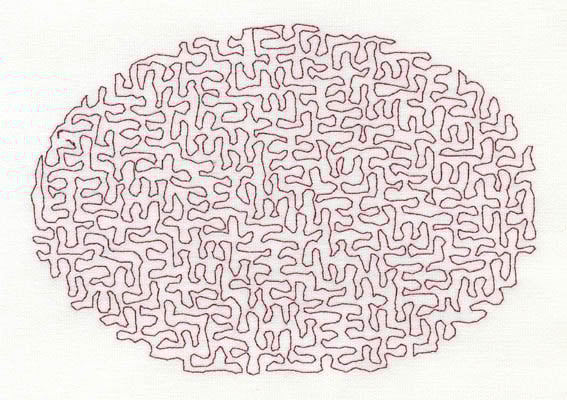 Embroidery Design: Stipple Oval Medium<br>4.85w X 3.31h | Embroidery Legacy Embroidery Design: Stipple Oval Medium<br>4.85w X 3.31h