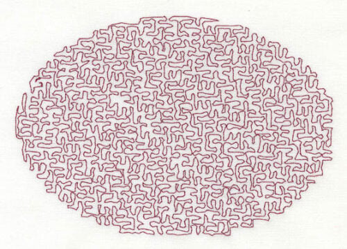 Embroidery Design: Stipple Oval High<br>4.91w X 3.40h