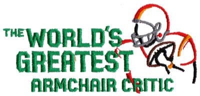 Embroidery Design: World's Greatest (Armchair Critic)<br>4.45" x 2.08"
