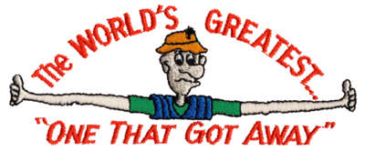 Embroidery Design: Fish Story<br>4.61" x 1.91"