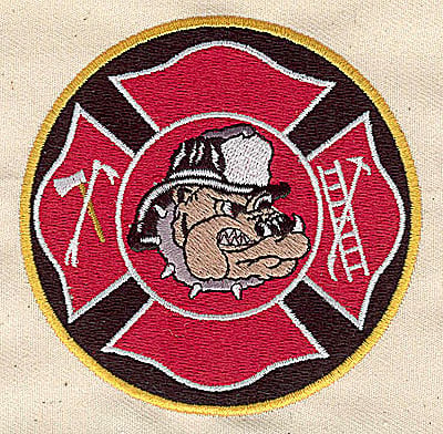 Embroidery Design: Firefighter logo<br> 3.37w X 3.31h