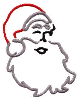 Embroidery Design: Stylized Santa<br>2.37" x 2.98"