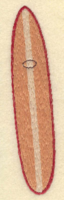 Embroidery Design: Beige Surf Board<br>1.15w X 5.30h