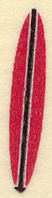 Embroidery Design: Red Surf Board<br>0.96w X 4.87h