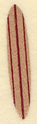 Embroidery Design: Three Stripe Surf Board<br>1.10w X 5.38h
