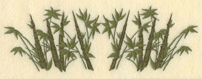 Embroidery Design: Bamboo with Leaves<br>8.63w X 2.94h