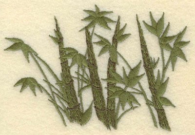 Embroidery Design: Bamboo with Leaves<br>4.30w X 2.94h