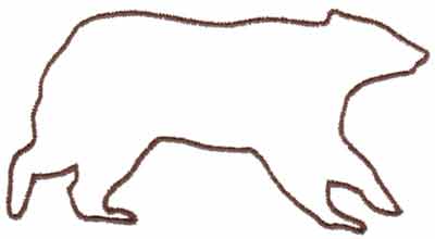 Embroidery Design: Bear Outline<br>5.98" x 5.97"
