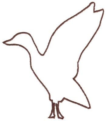 Embroidery Design: Goose Outline<br>3.46" x 4.05"