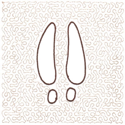 Embroidery Design: Moose Track Quilt Square (Large Stipple)<br>5.98" x 5.94" | Embroidery Legacy Embroidery Design: Moose Track Quilt Square (Large Stipple)<br>5.98" x 5.94"