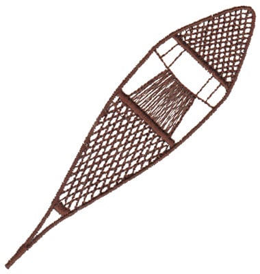 Embroidery Design: Snowshoe Outline<br>3.94" x 3.91"