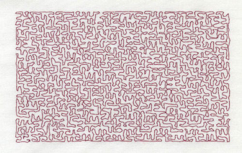 Embroidery Design: Stipple Rectangle High<br>4.93w X 3.01h