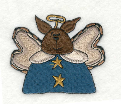 Embroidery Design: Angle Bunny with Wings<br>2.80" x 2.39"