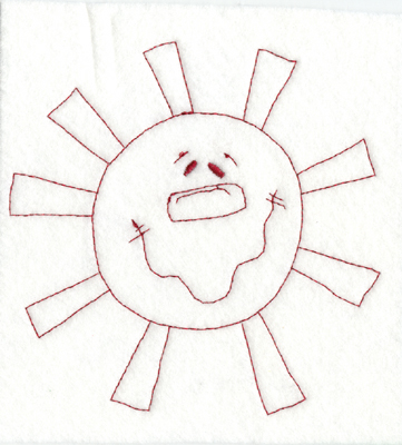 Embroidery Design: Snickerdoodle Sun (large)<br>5.67" x 5.61"
