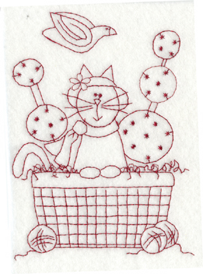 Embroidery Design: Easter Kitty (large)<br>4.46w x 6.00h | Embroidery Legacy Embroidery Design: Easter Kitty (large)<br>4.46w x 6.00h