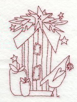 Embroidery Design: Snickerdoodle Birdhouse With Bird<br>2.77" x 3.93"