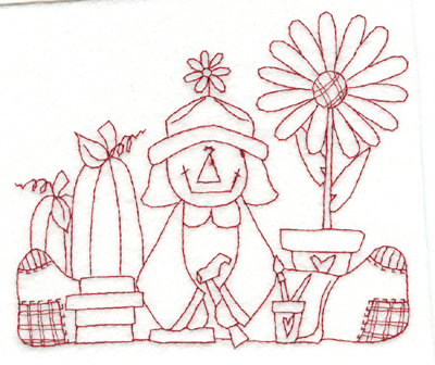 Embroidery Design: Country Gal Rag Doll<br>5.74" x 4.97"