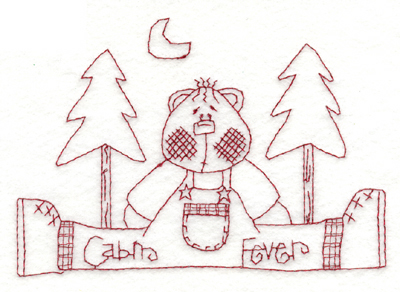 Embroidery Design: Snickerdoodle Cabin Fever (large)<br>5.78" x 4.09"