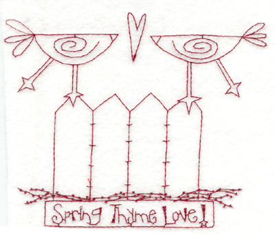 Embroidery Design: Snickerdoodle Spring Time Love (large)<br>5.91" x 4.91"