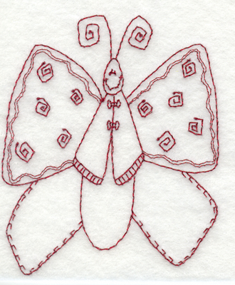 Embroidery Design: Snickerdoodle Butterfly 2<br>3.11" x 3.82"