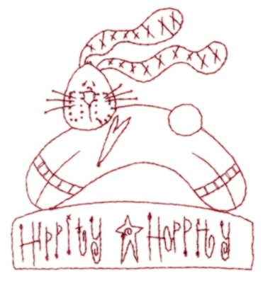 Embroidery Design: Snickerdoodle Hippity Hoppity<br>3.52" x 3.88" | Embroidery Legacy Embroidery Design: Snickerdoodle Hippity Hoppity<br>3.52" x 3.88"