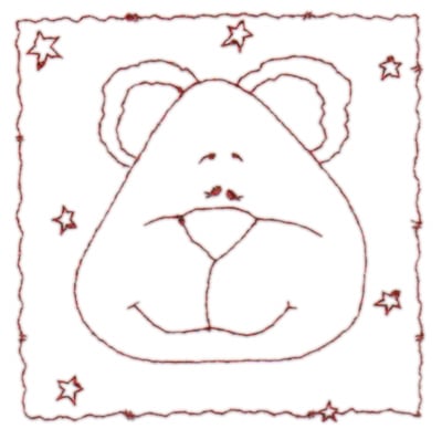 Embroidery Design: Snickerdoodle Bear 4<br>3.58" x 3.63" | Embroidery Legacy Embroidery Design: Snickerdoodle Bear 4<br>3.58" x 3.63"