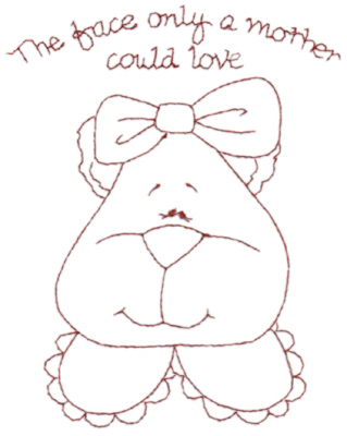 Embroidery Design: Snickerdoodle Cutie Bear (large)<br>4.80" x 6.00"