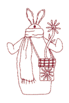 Embroidery Design: Snickerdoodle Bunny 3<br>2.40" x 3.76"