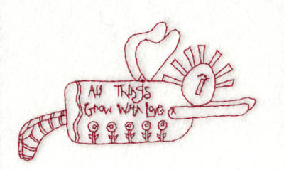 Embroidery Design: All Things Grow with Love (small)<br>3.88" x 2.29"