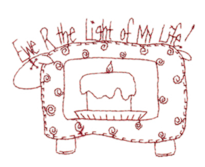 Embroidery Design: Snickerdoodle Sheep<br>3.75" x 2.88"