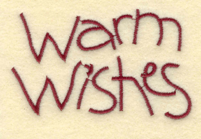 Embroidery Design: Warm Wishes<br>3.51w X 2.13h