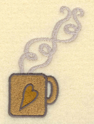 Embroidery Design: Mug Small with Heart<br>2.43w X 3.51h | Embroidery Legacy Embroidery Design: Mug Small with Heart<br>2.43w X 3.51h