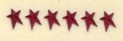 Embroidery Design: Small Stars Identical<br>3.62w X 0.68h