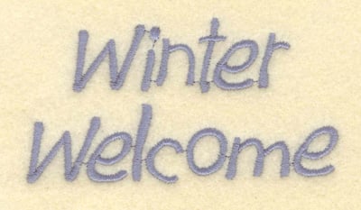 Embroidery Design: Winter Welcome<br>3.76w X 1.96h