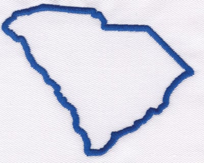 Embroidery Design: South Carolina Outline<br>2.85" x 3.60"